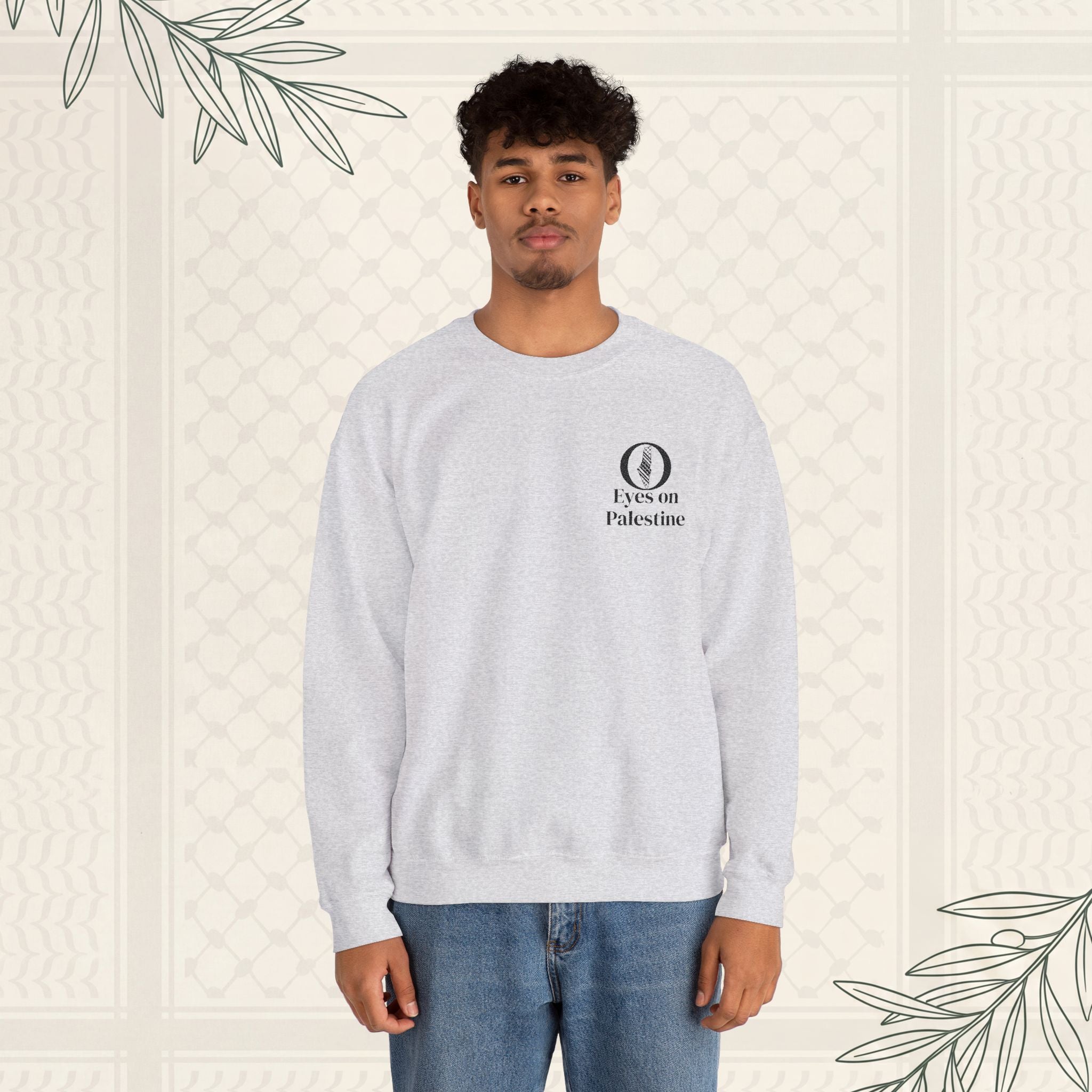 Eyes on Palestine™ Embroidered Crewneck