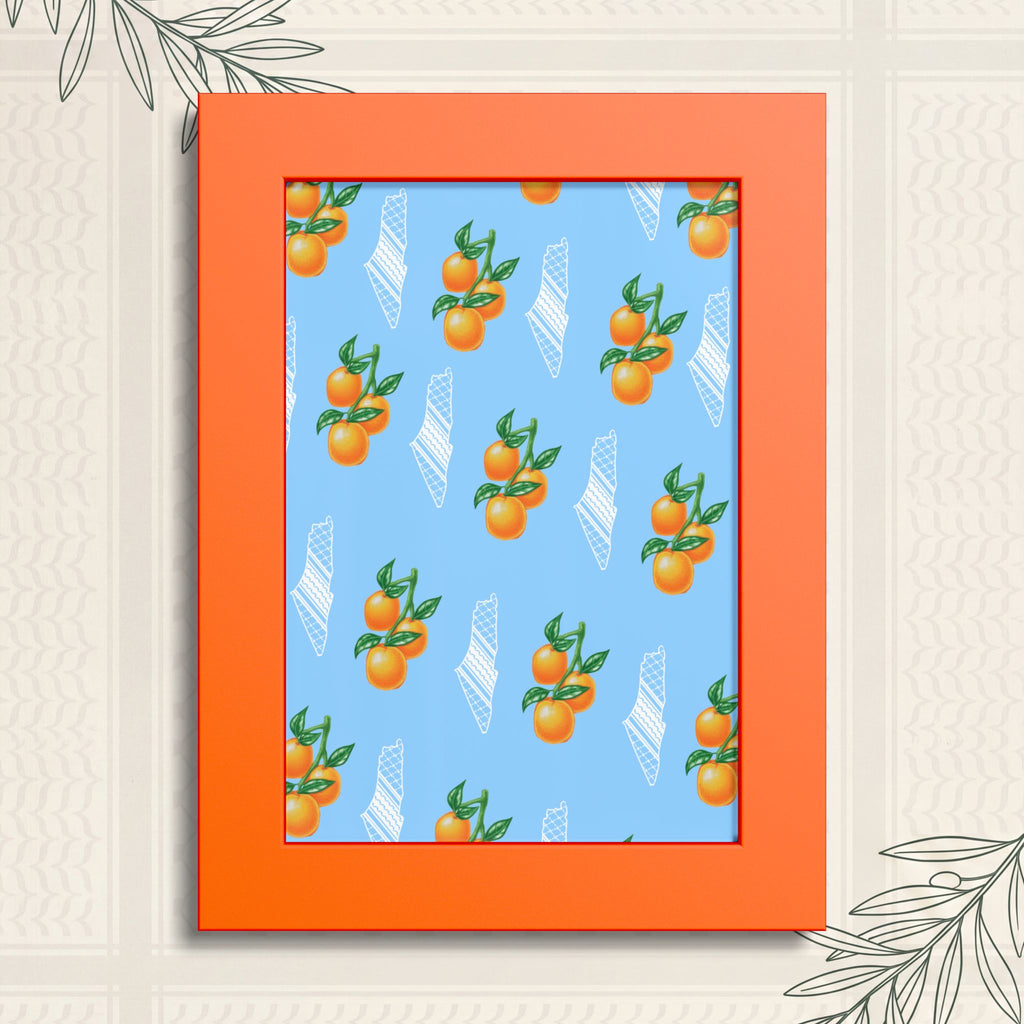 Jaffa Orange Pattern - Framed Printed Art