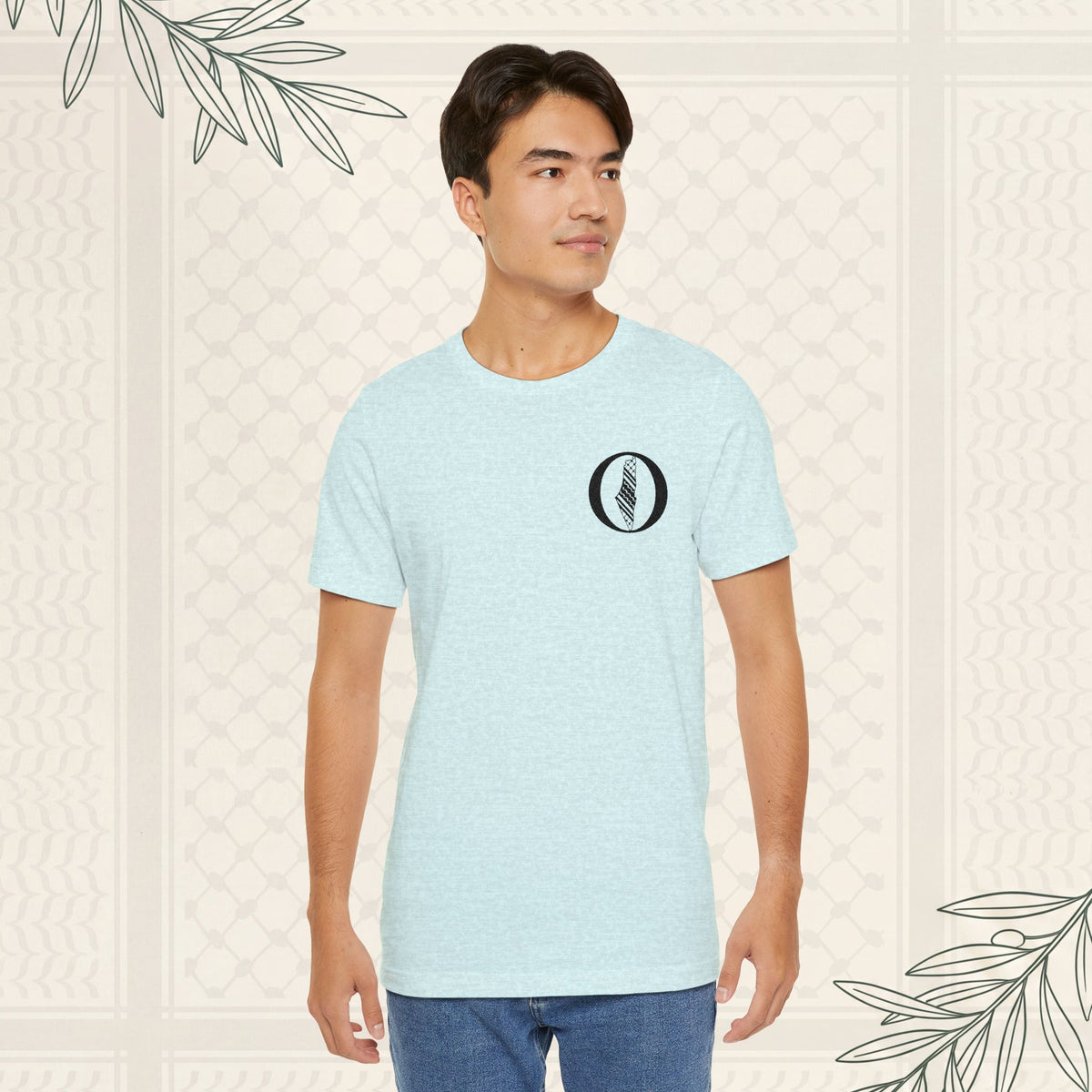 Eyes on Palestine - Embroidered Tee unisex