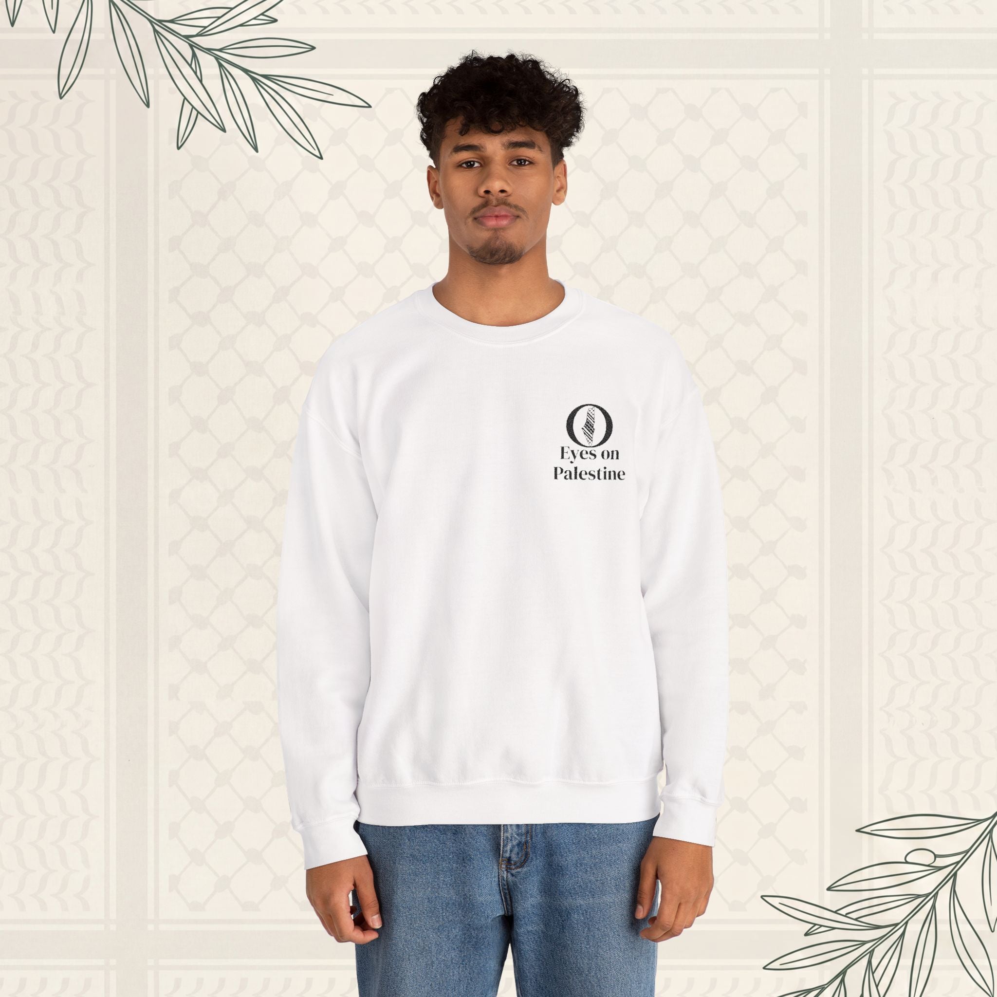 Eyes on Palestine™ Embroidered Crewneck