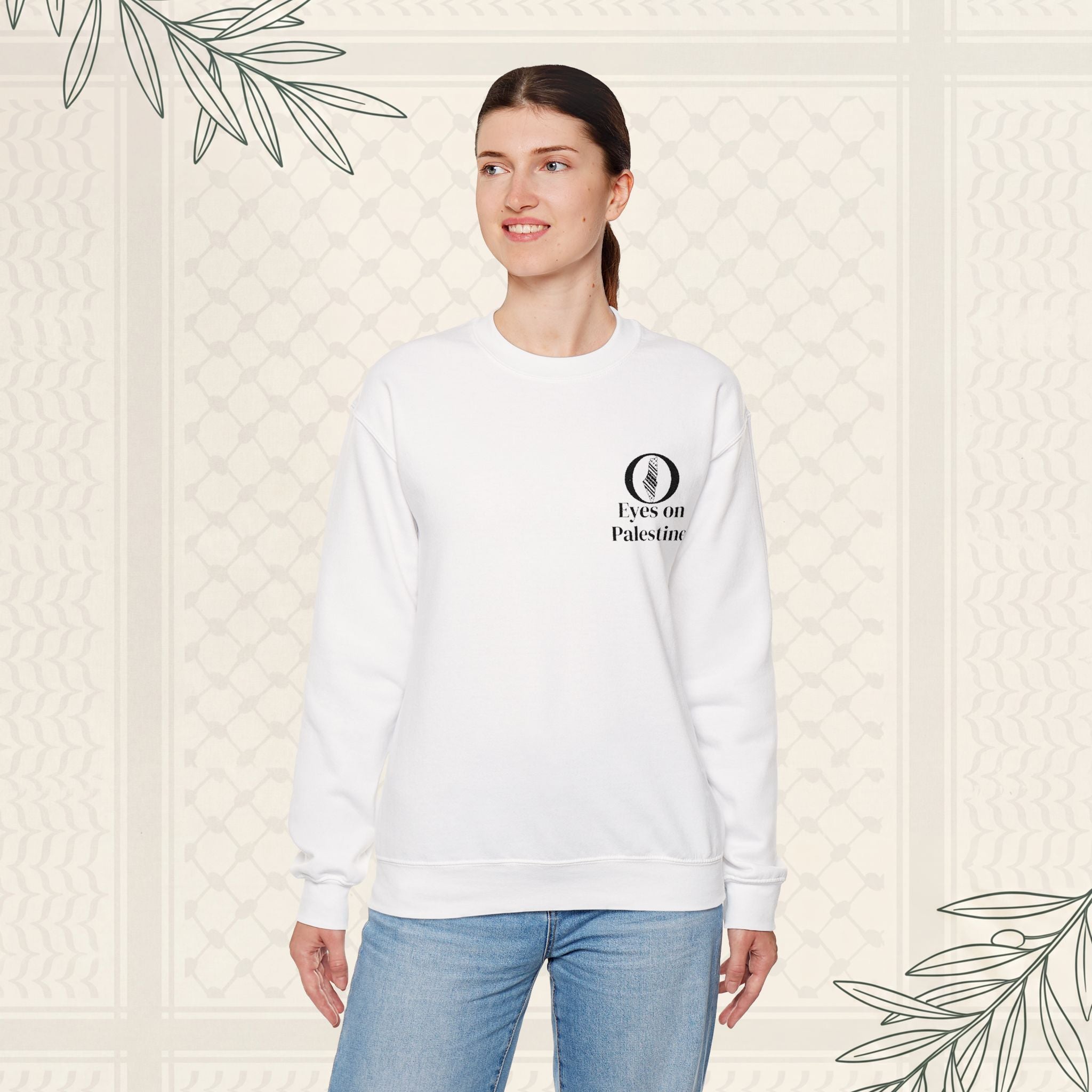 Eyes on Palestine™ Embroidered Crewneck