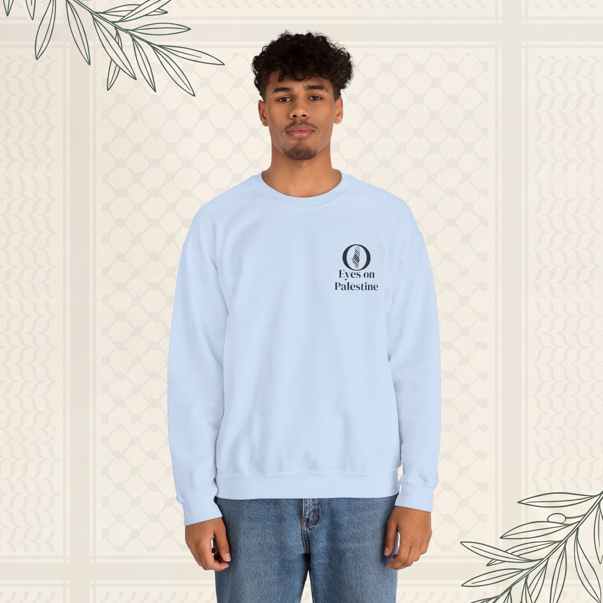 Eyes on Palestine™ Embroidered Crewneck