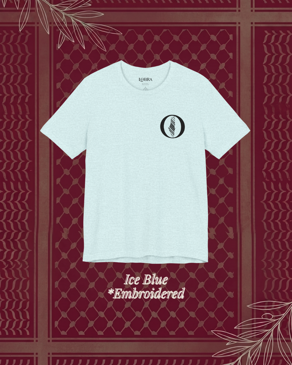 Eyes on Palestine - Embroidered Tee unisex
