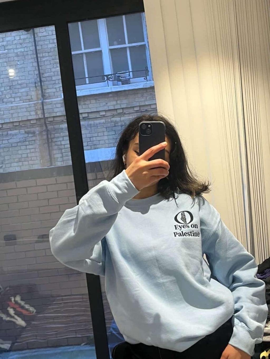 Eyes on Palestine™ Embroidered Crewneck