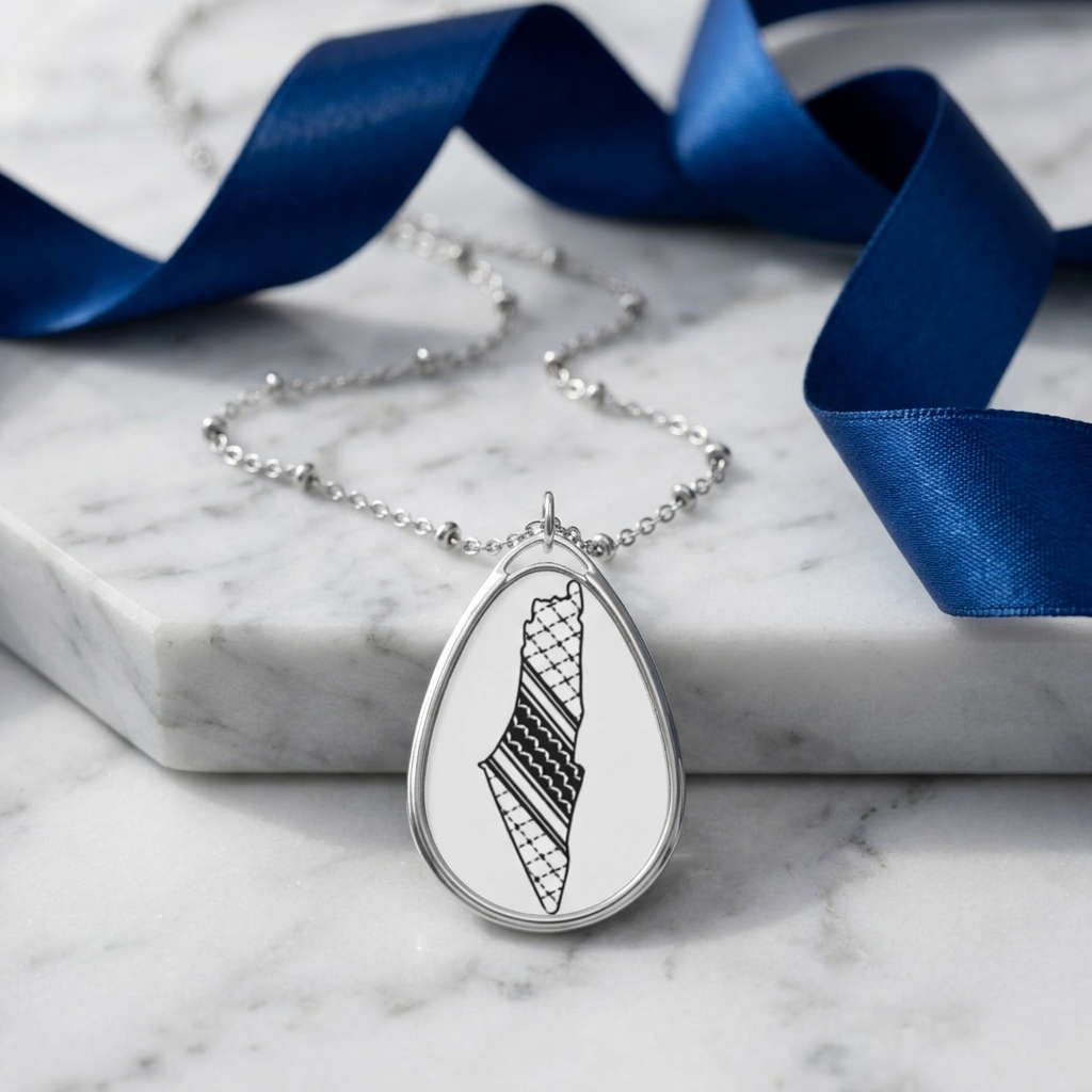 Palestine Map Pendant Necklace