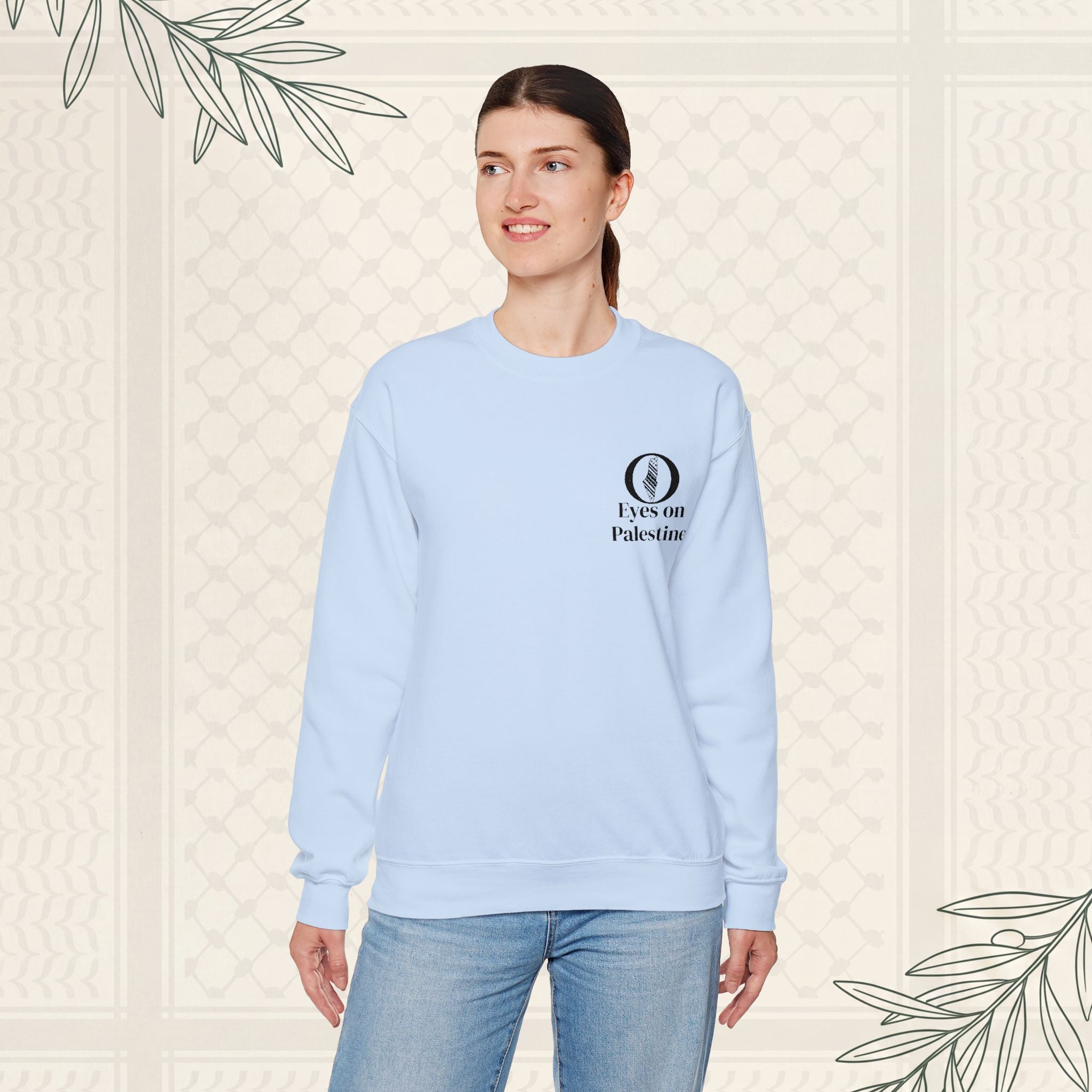 Eyes on Palestine™ Embroidered Crewneck