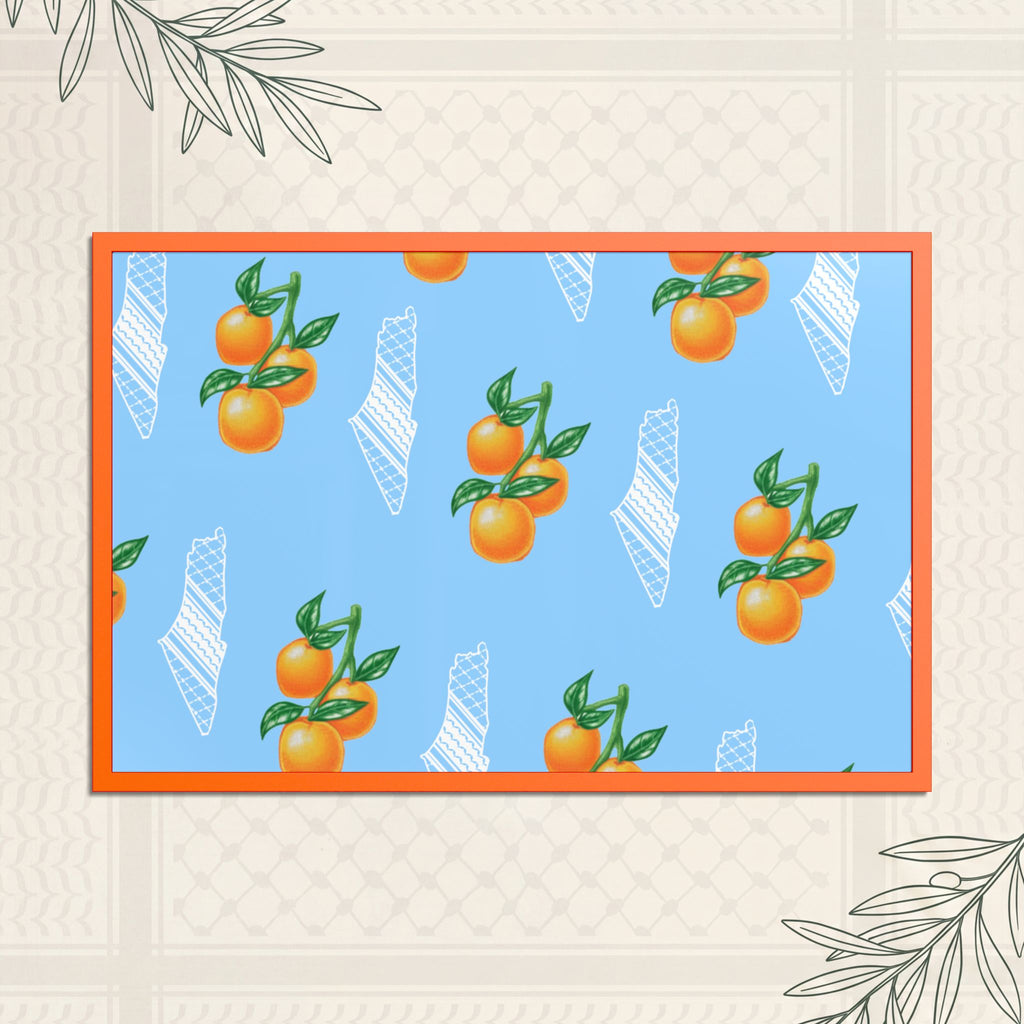 Jaffa Orange Pattern - Framed Printed Art