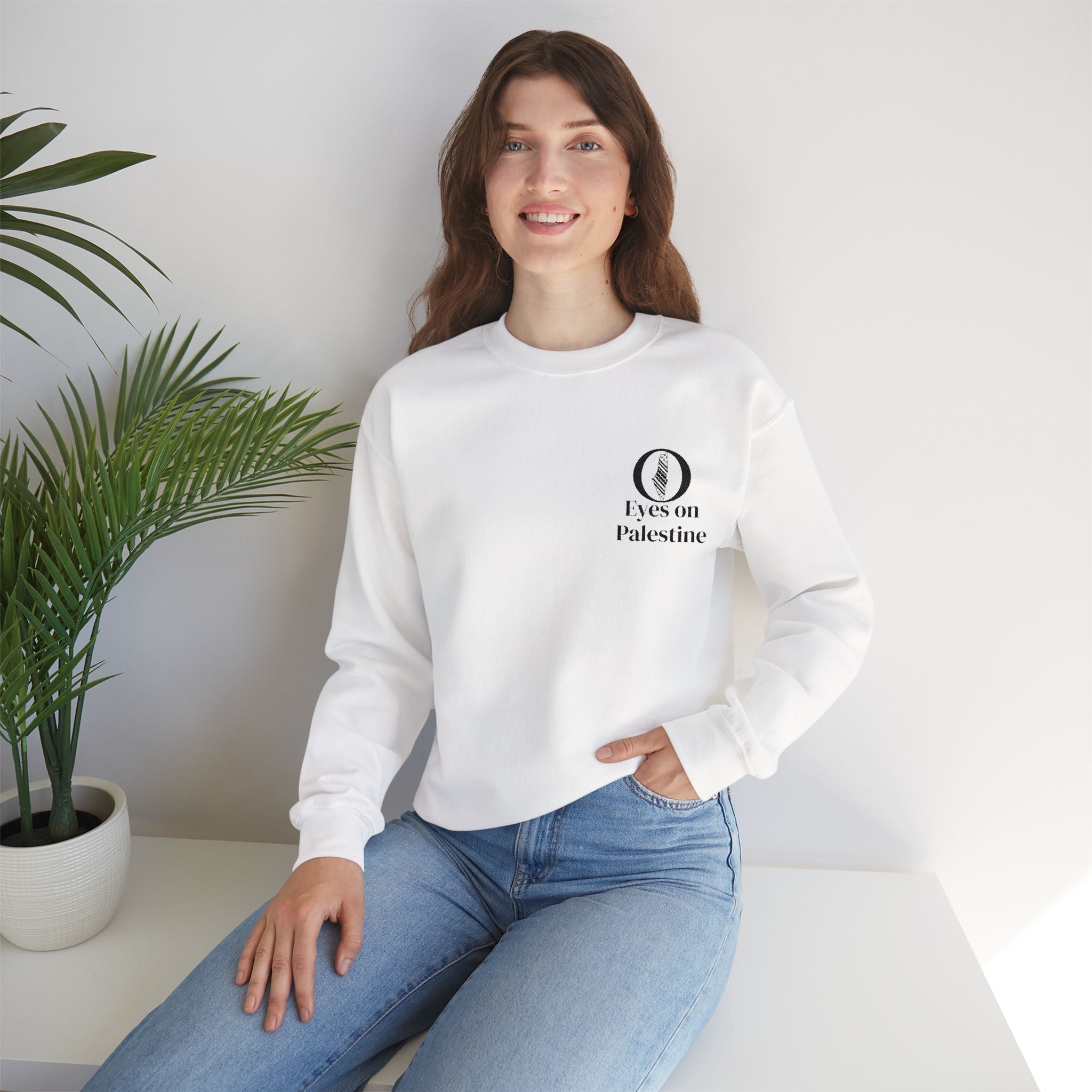 Eyes on Palestine™ Embroidered Crewneck